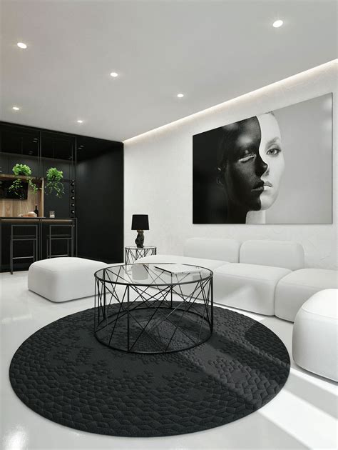 living room pictures black and white|black and white room interior.